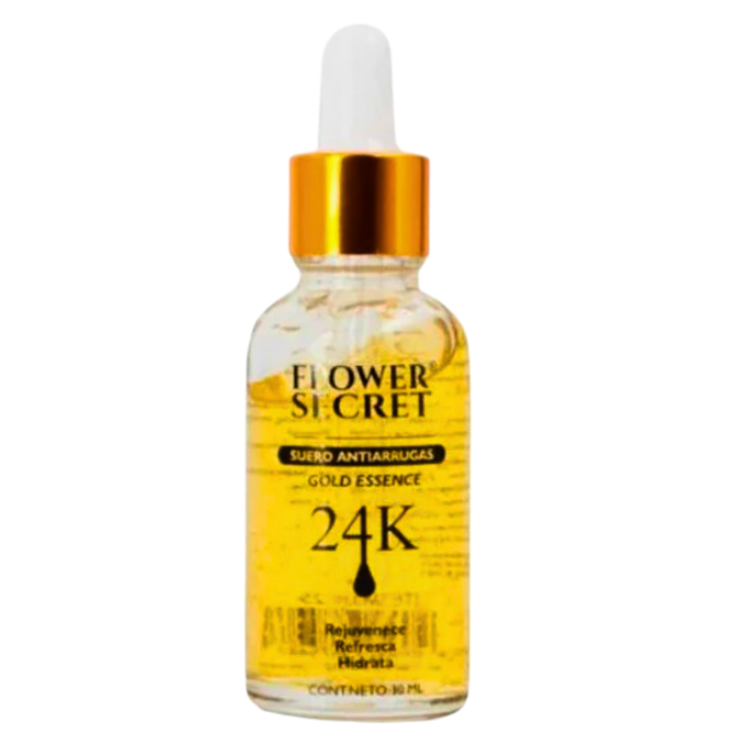 SERUM ORO 24K ANTIENVEJECIMIENTO + PROTECTOR SOLAR ACLARANTE 50+ GRATIS