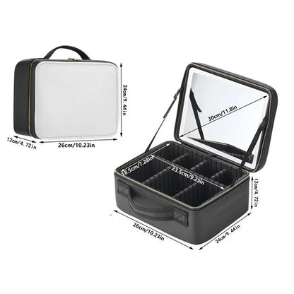 💡 GlamBox® Cosmetiquero Con Espejo & Luz LED