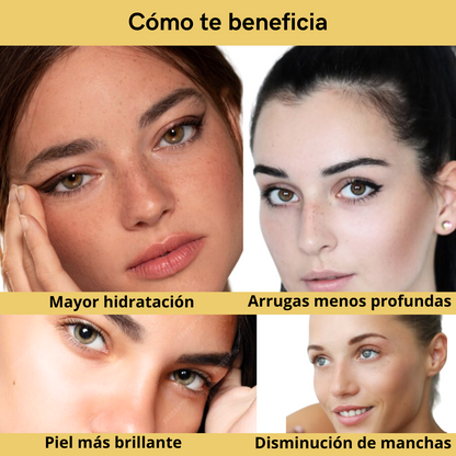 SERUM ORO 24K ANTIENVEJECIMIENTO + PROTECTOR SOLAR ACLARANTE 50+ GRATIS