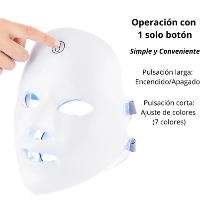 Máscara de Rejuvenecimiento Facial LED